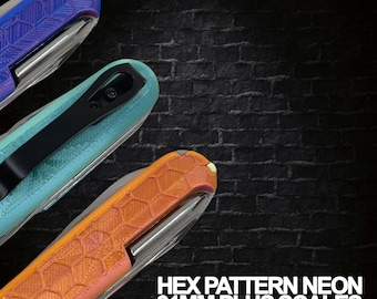 Casquillos hexagonales de neón para navaja suiza Victorinox de 91 mm (clip de bolsillo opcional)