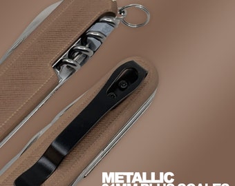 Casquillos metálicos Plus para navaja suiza Victorinox de 91 mm - Clip de bolsillo opcional
