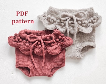 Knitting Pattern Baby Bloomers, Knitted Bloomers, Bloomers for baby, PDF Pattern in ENGLISH