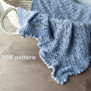 Strickanleitung Babydecke, Strickmuster für Baby, Strickdecke, Pattern in ENGLISCH, Babydecke, PDF Muster, sofort Download