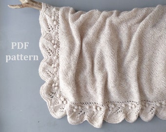 Knitting Pattern Baby Blanket, Knitted Blanket, Baby Blanket, PDF Pattern, Baby Knitting Pattern