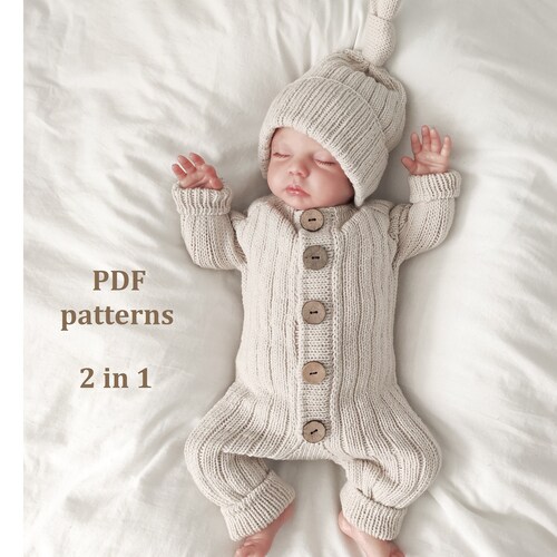 2 in 1 Knitting Patterns Set Knit Pattern Baby Jumper Knit Etsy