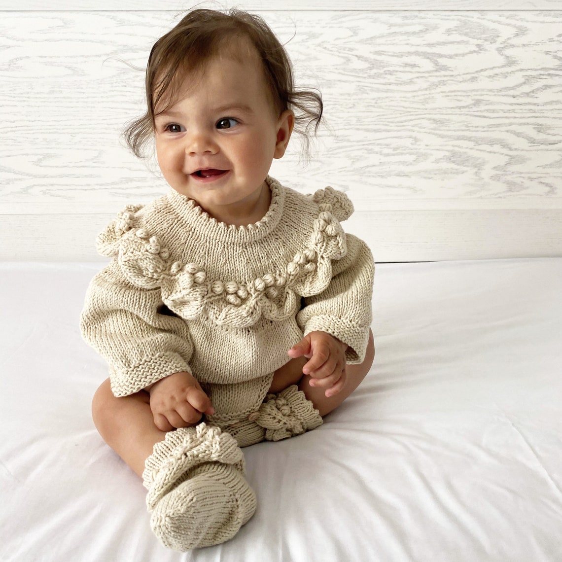 Knitting Pattern for Baby Baby Romper Knitting Pattern Baby Etsy