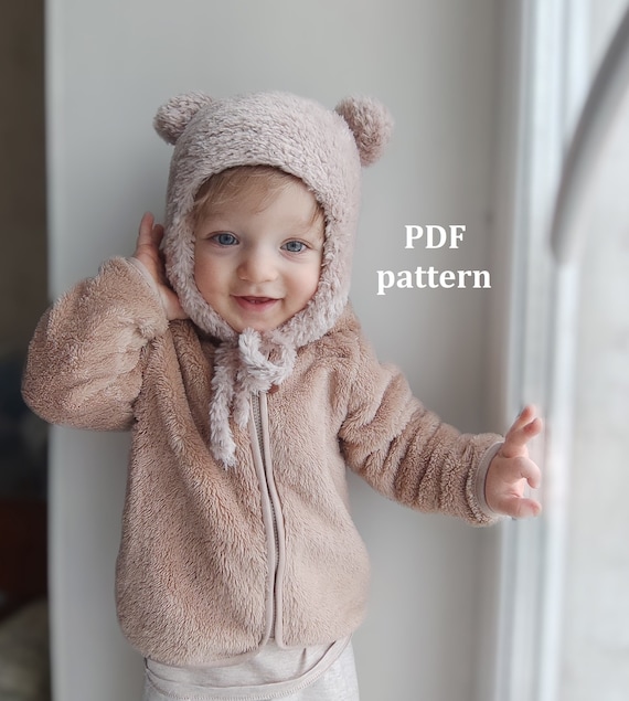 Bonnet bebe modele tricot bonnet ours en peluche bonnet bebe ours bonnet d hiver bebe modele pdf Etsy France