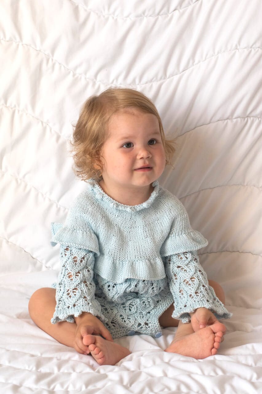 Knit Patterns for Baby, 2 in 1, Knitting Pattern Baby Romper , Knitting ...