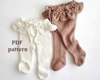 Baby Leggings Knitting Pattern, Baby pants, Knitted leggings, Knitted pants, PDF pattern, Pattern in ENGLISH