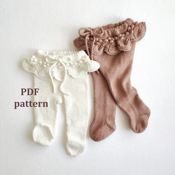 Baby Leggings Knitting Pattern, Baby pants, Knitted leggings, Knitted pants, PDF pattern
