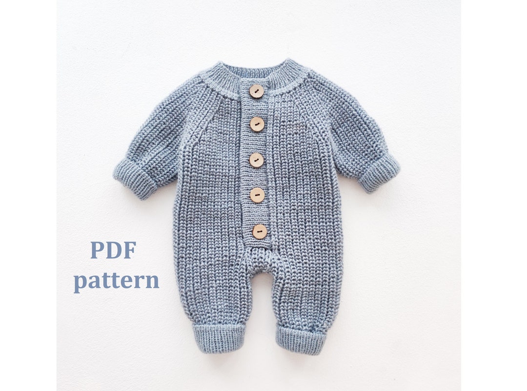 Knitting Pattern Baby Romper, Knitting Pattern for Baby, Overall