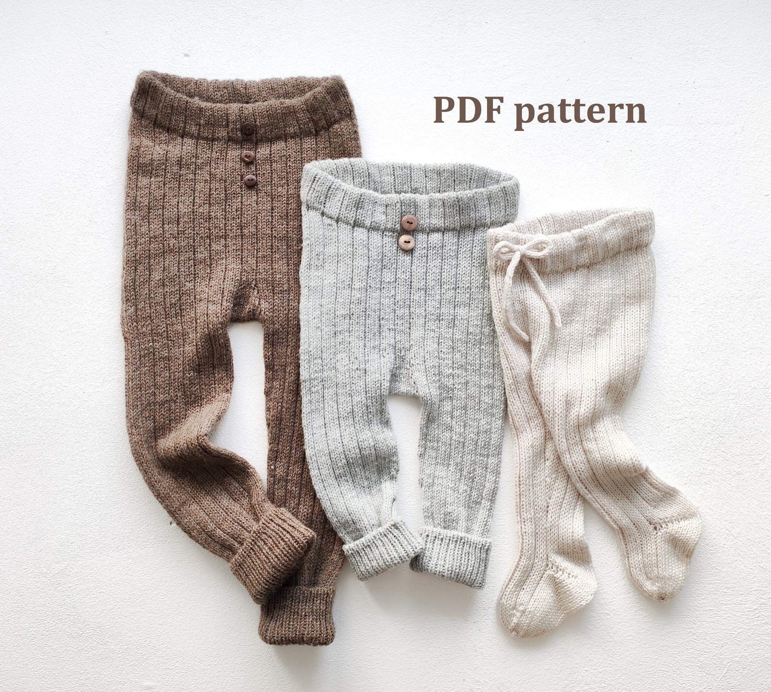 Knitting Pattern Baby Leggings Baby Pants Ribbed Leggings Etsy