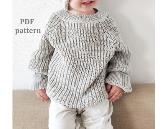 Patron para tejer jersey bebe jersey bebe nina jersey bebe nino patron paso a paso PDF jersey punto bebe Etsy Mexico