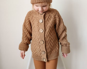 Cardigan per bambini con modello ai ferri, modello ai ferri per