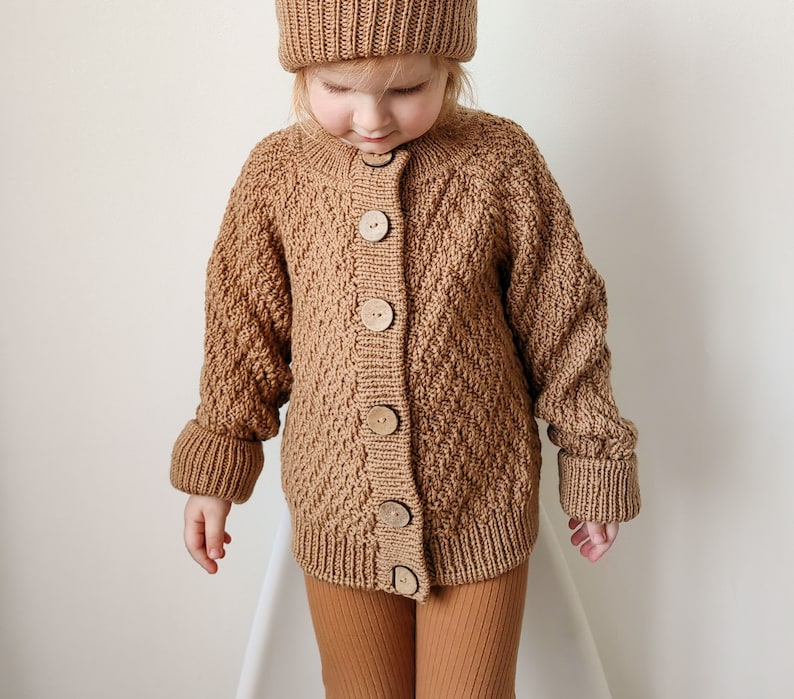 Knitting pattern baby cardigan, knitting pattern for baby, herringbone cardigan, PDF knitting pattern in English image 5