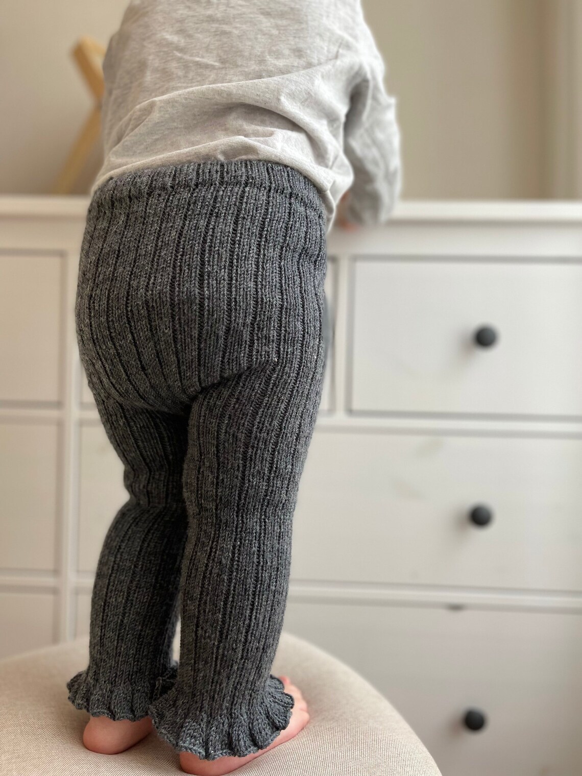 Knitting Pattern Ribbed Leggings Baby Ribbed Pants Pdf Etsy