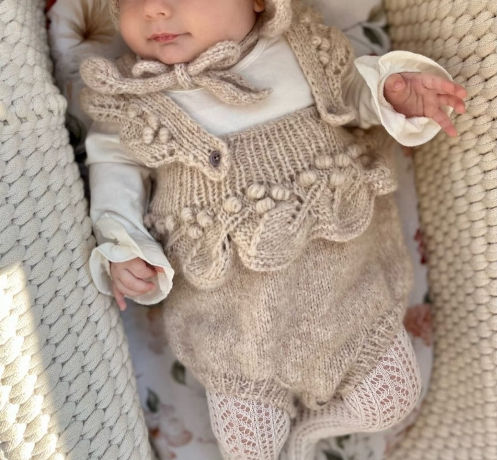 Baby Romper Knitting Pattern, Knitted Body, Knit Bodysuit, Baby Girls ...