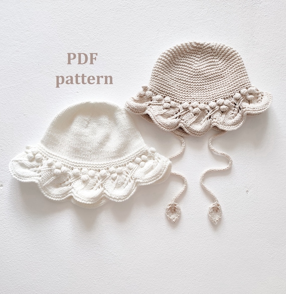 Knitting Pattern Sun Hat Knit Pattern Girl Hat Panama Hat for