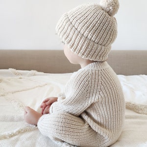 Knitting Patterns Set 2 in 1, Knitting Pattern Baby Romper, Baby Hat ...