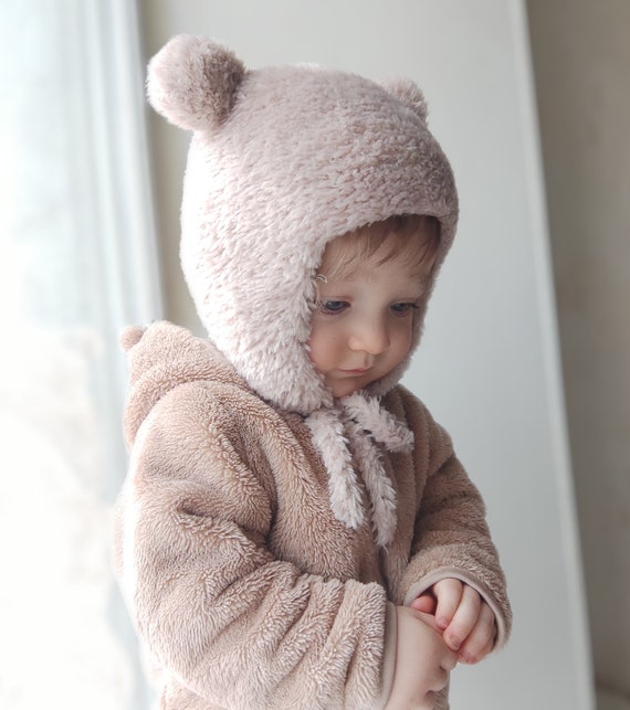 0-4 ans Bonnet à capuchon pour bébé, oreilles d'ours pour bébé