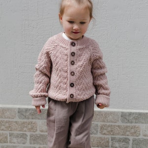 Knitting pattern baby cardigan, knitting pattern for baby, herringbone cardigan, PDF knitting pattern in English image 10