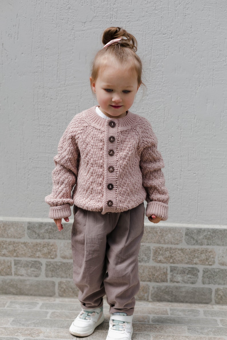 Knitting pattern baby cardigan, knitting pattern for baby, herringbone cardigan, PDF knitting pattern in English image 10