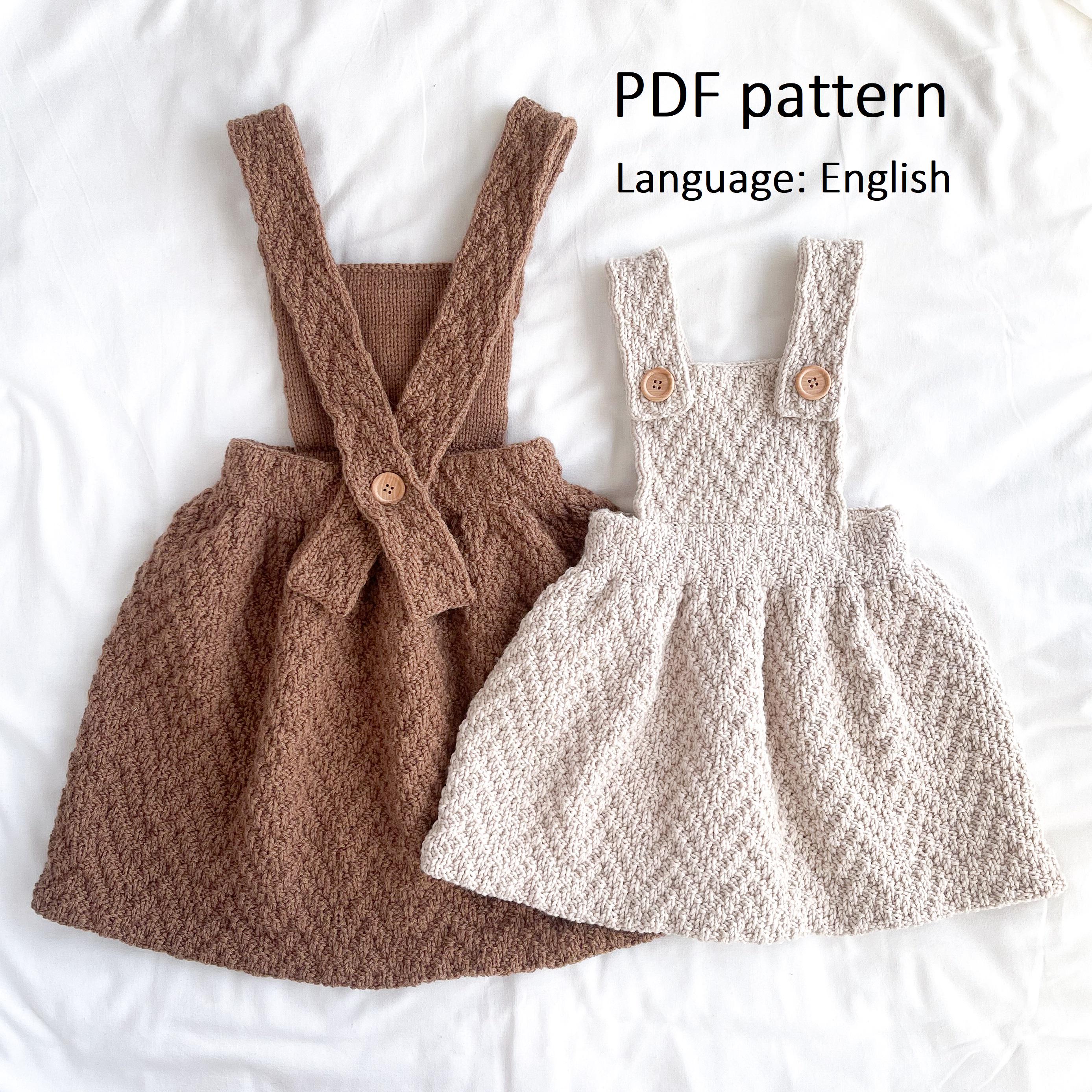 Scamiciato Vestiti Neonata Ai Ferri Modello Di Maglia Per Vestito