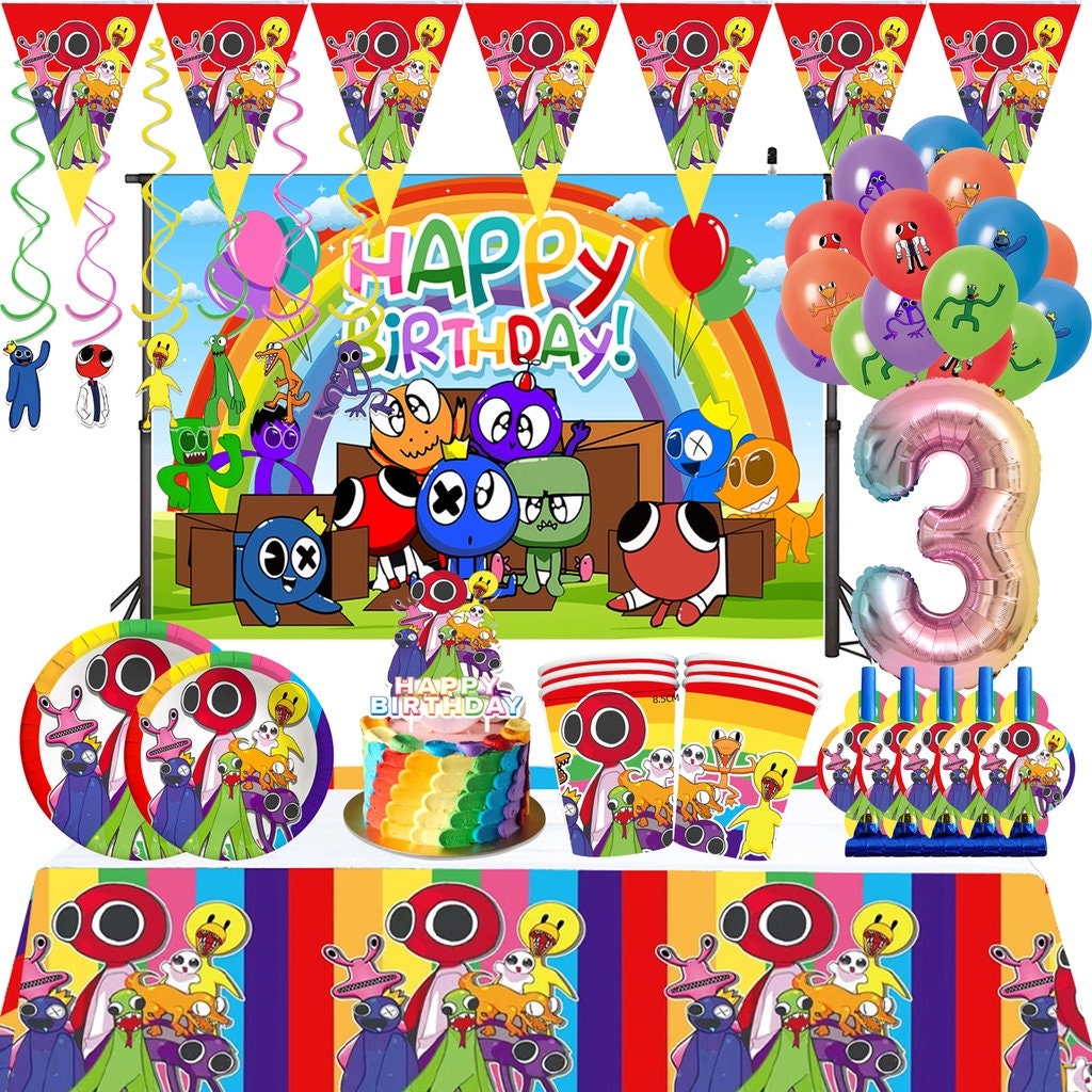 140 ideias de Ideias Festa - Rainbow Friends Roblox Party