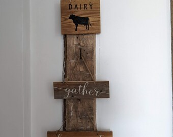 Hanging farmhouse signs
