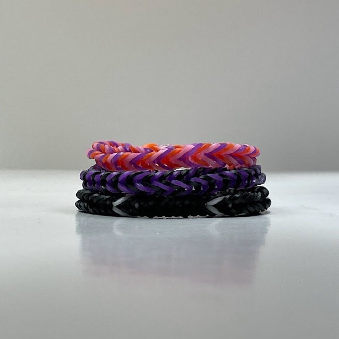 Wednesday Inspired Rainbow Loom Bracelets Etsy