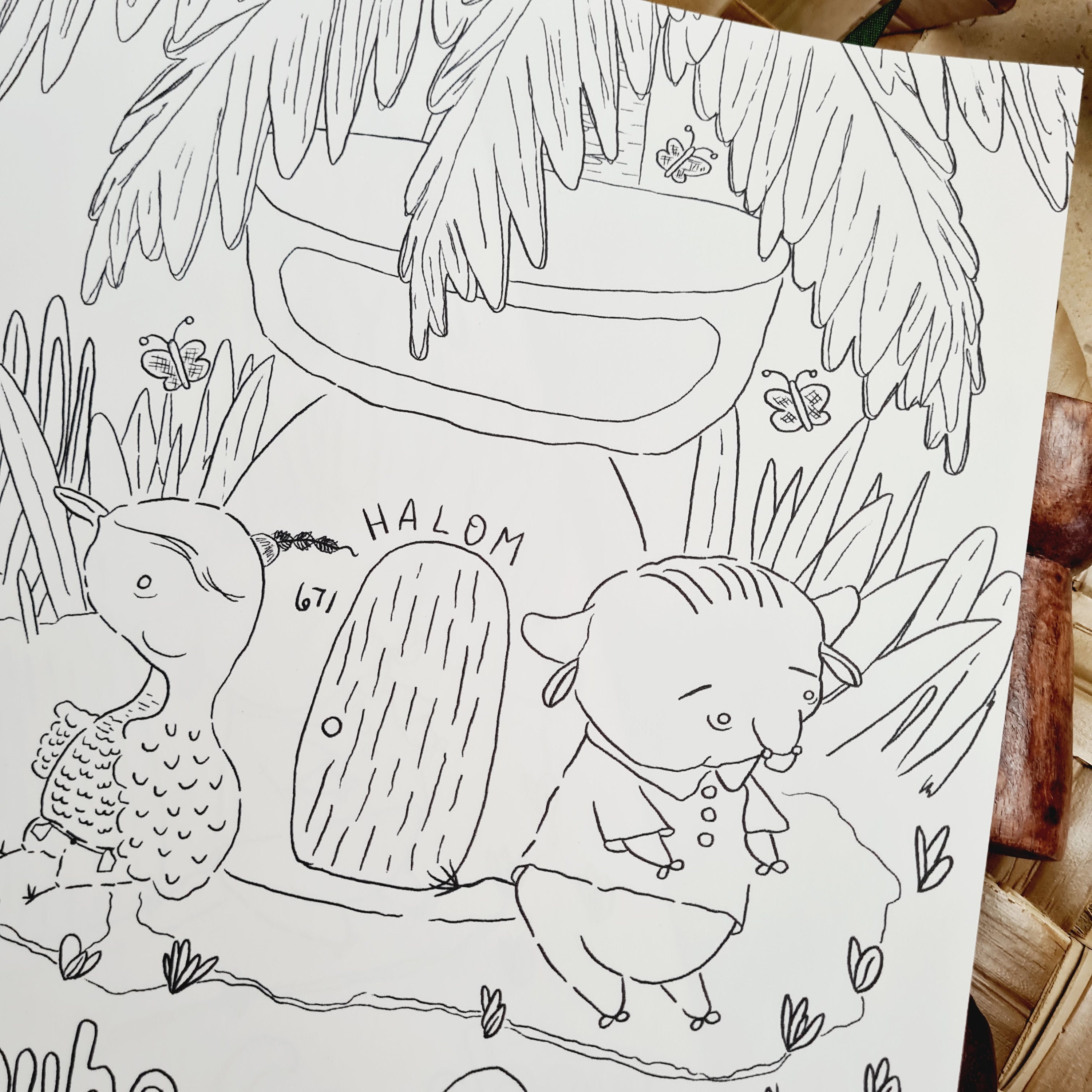 Printable Coloring Page Storybook Theme Little Kepuha Ko'ko &amp; Carabao ...
