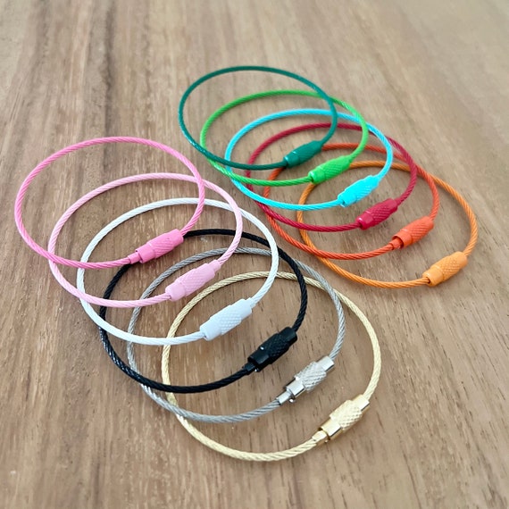 Stainless Steel Wire Rings Luggage Tag Rings Colored -  in 2023