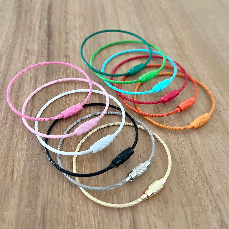 Stainless Steel Wire Rings Luggage Tag Rings Wire Rope Etsy