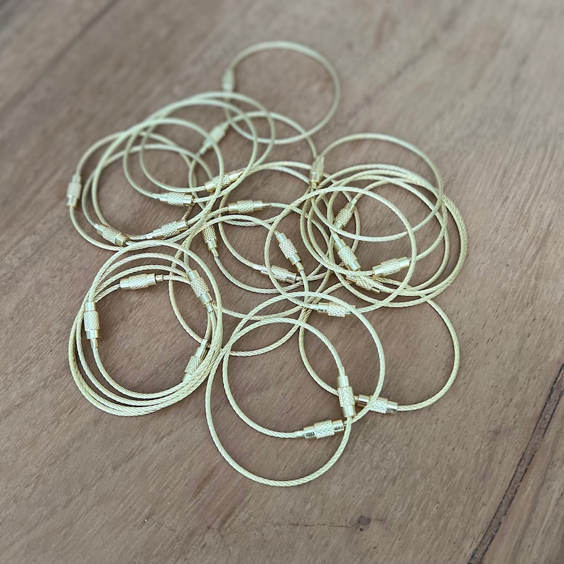 Stainless Steel Wire Rings Luggage Tag Rings Wire Rope Etsy