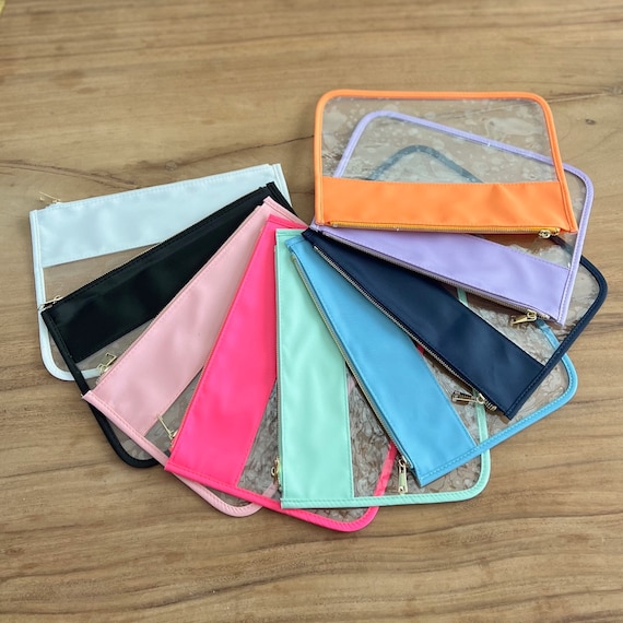 PVC Zipper Pouch With Nylon Strip for Chenille Letter Patches 