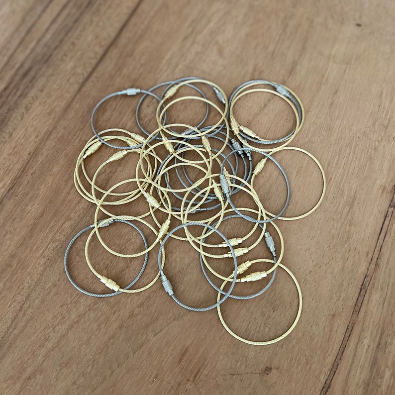 Stainless Steel Wire Rings Luggage Tag Rings Wire Rope Etsy