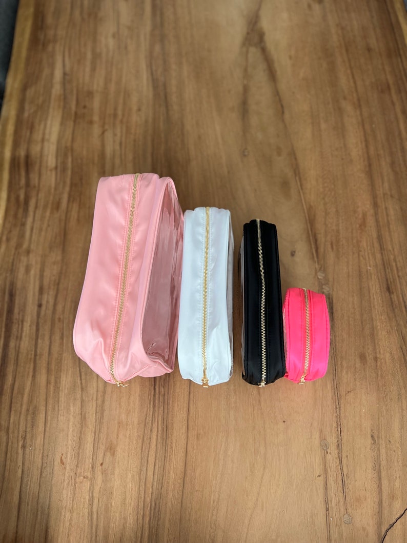 Clear Bags for Letter Patches Initial Makeup Bags Cosmetic Etsy