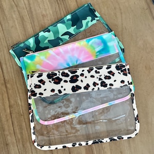 PVC Zipper Pouch with Nylon Strip For Chenille Letter Patches | DIY Dupe | Cosmetic Bag | Nylon Bag | Snack Bag| Clear Travel Toiletry Pouch