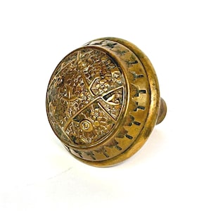 Antique Sargent & Co. Ekado Bronze Doorknob 1888 • Victorian Hardware • Antique Floral Design