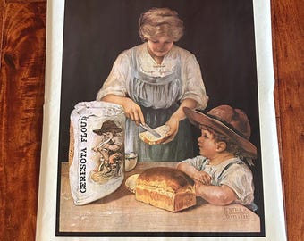 Ceresota Flour Ad Poster: 1975 Vintage Kitchen Art, Esther Smith (24"X18")
