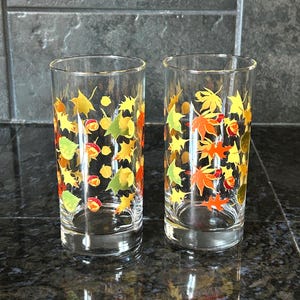 70s Leaf Glasses - Etsy