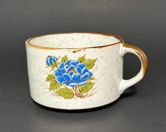 Large Floral Ceramic Mug: 4"X3" (14 oz.)