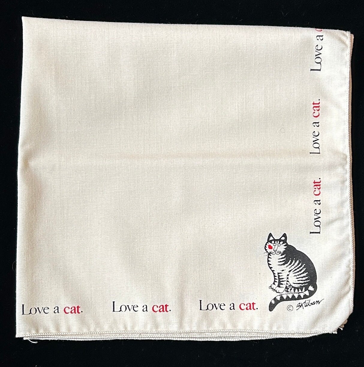 Vintage B Kliban Cat Cloth Napkins 4 Designs 18.5x17.5,cat Napkins