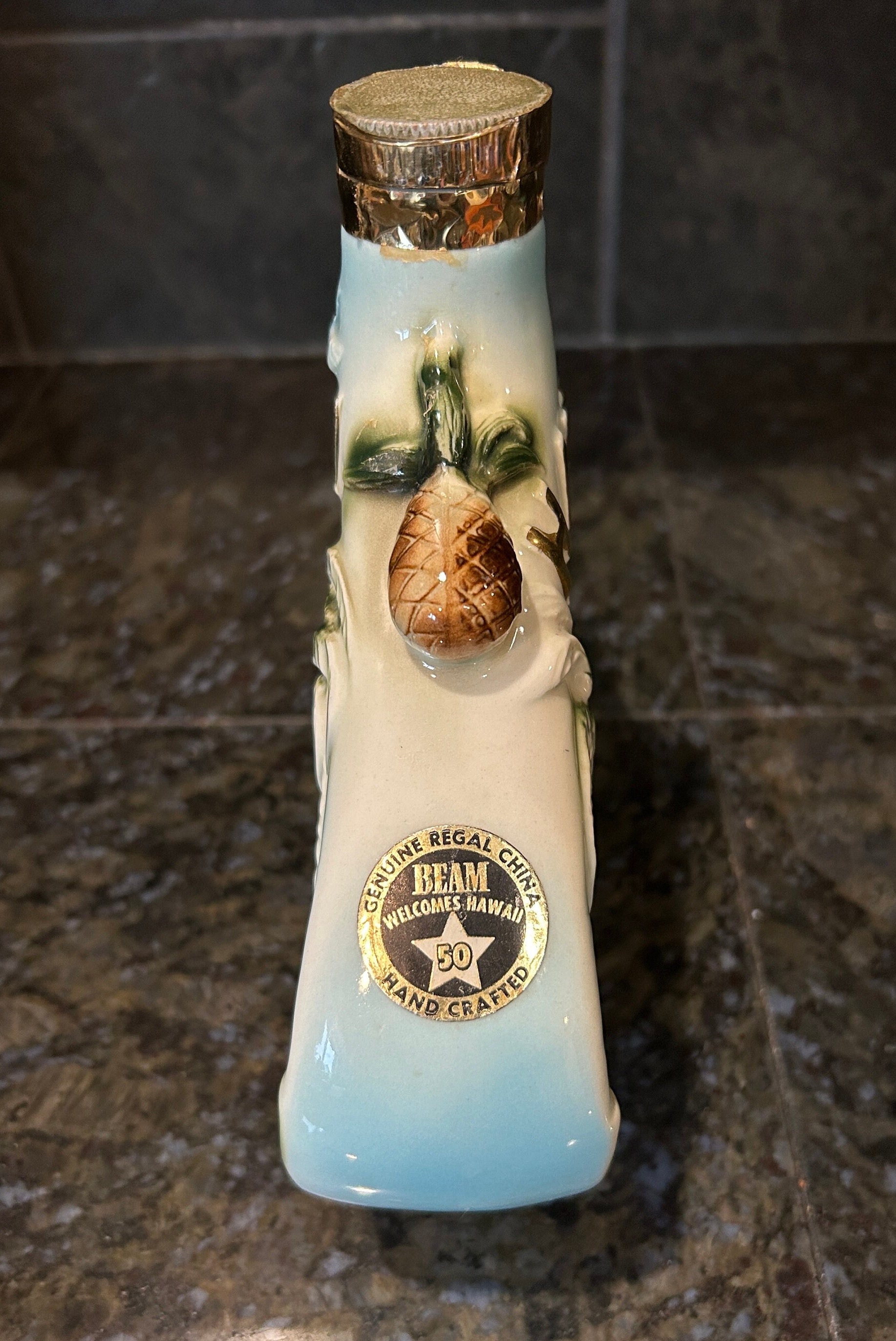 1959 Jim Beam Hawaii Whiskey Decanter Regal China,mid Century Decanter