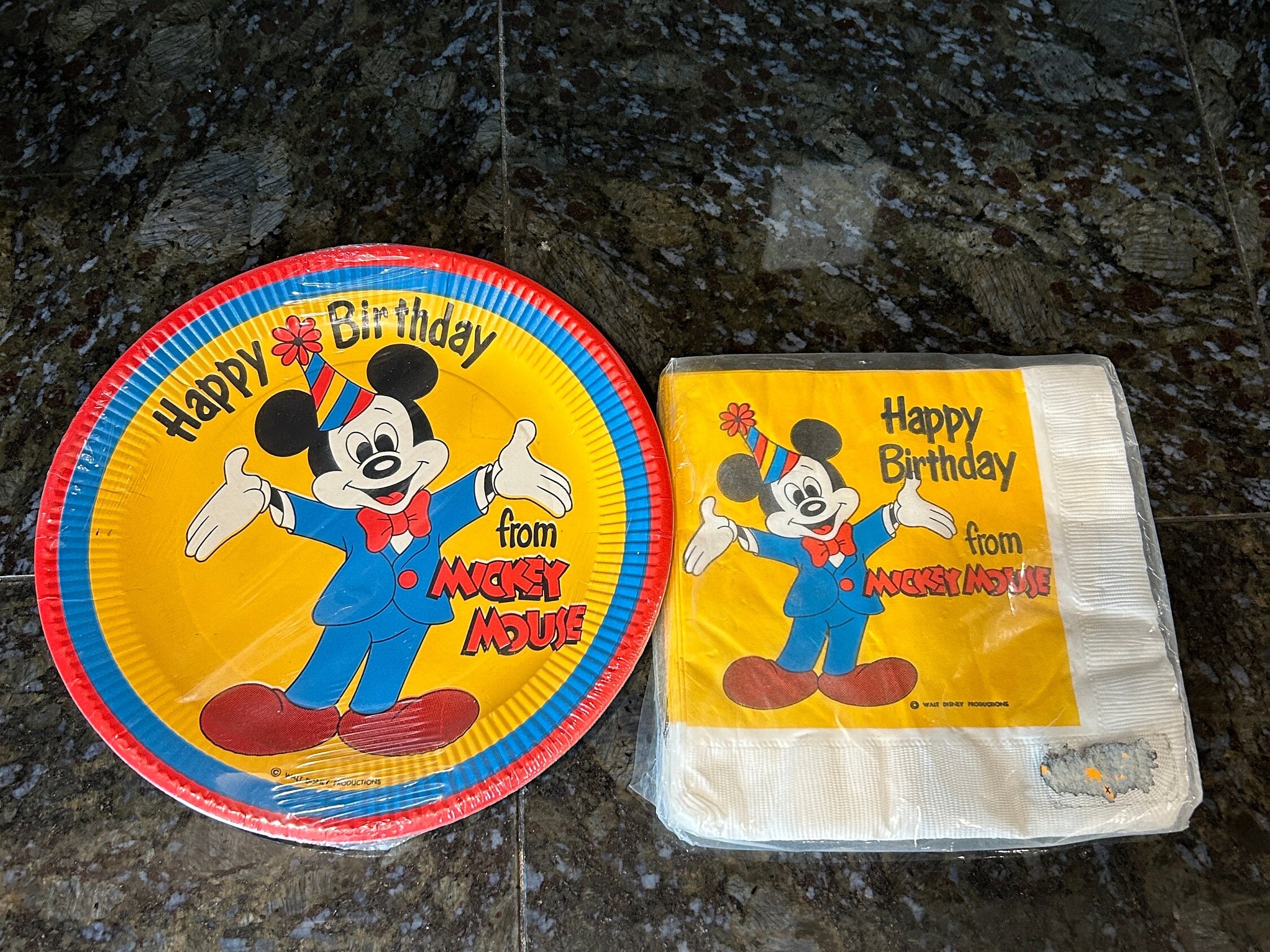 NOS 1990s Mickey Mouse Party Plates and Napkins90s Theme Party DecorationVintage Party PlatesMickey Mouse Birthday90s