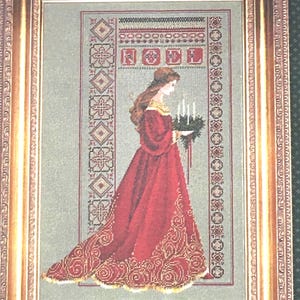 Celtic Christmas Angel Cross Stitch Chart: Marilyn Leavitt-Imblum Design
