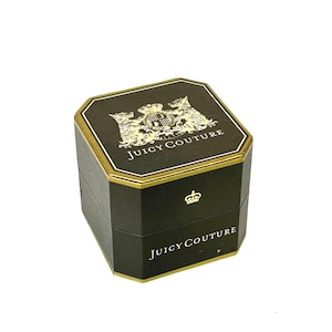 Juicy Couture Charm Box with Attached Lid: Empty (2.25"X2.25"X2")