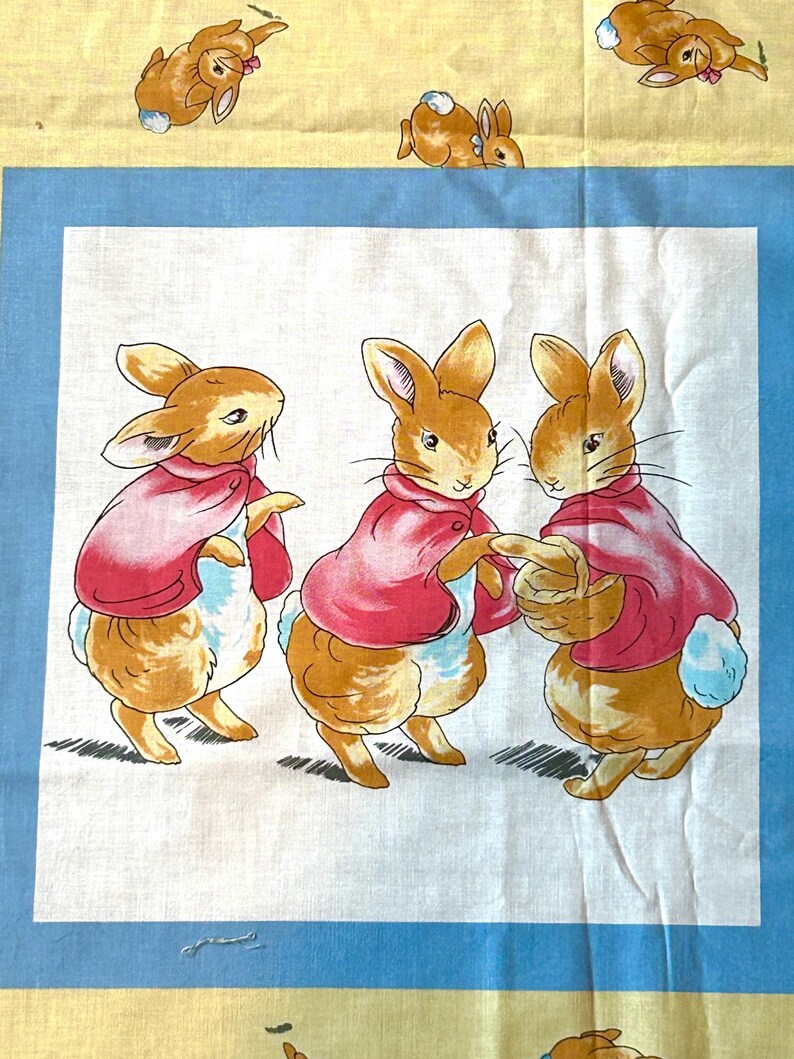 Peter Rabbit Beatrix Potter Fabric Panel – Cut & Sew Nursery Quilt ...