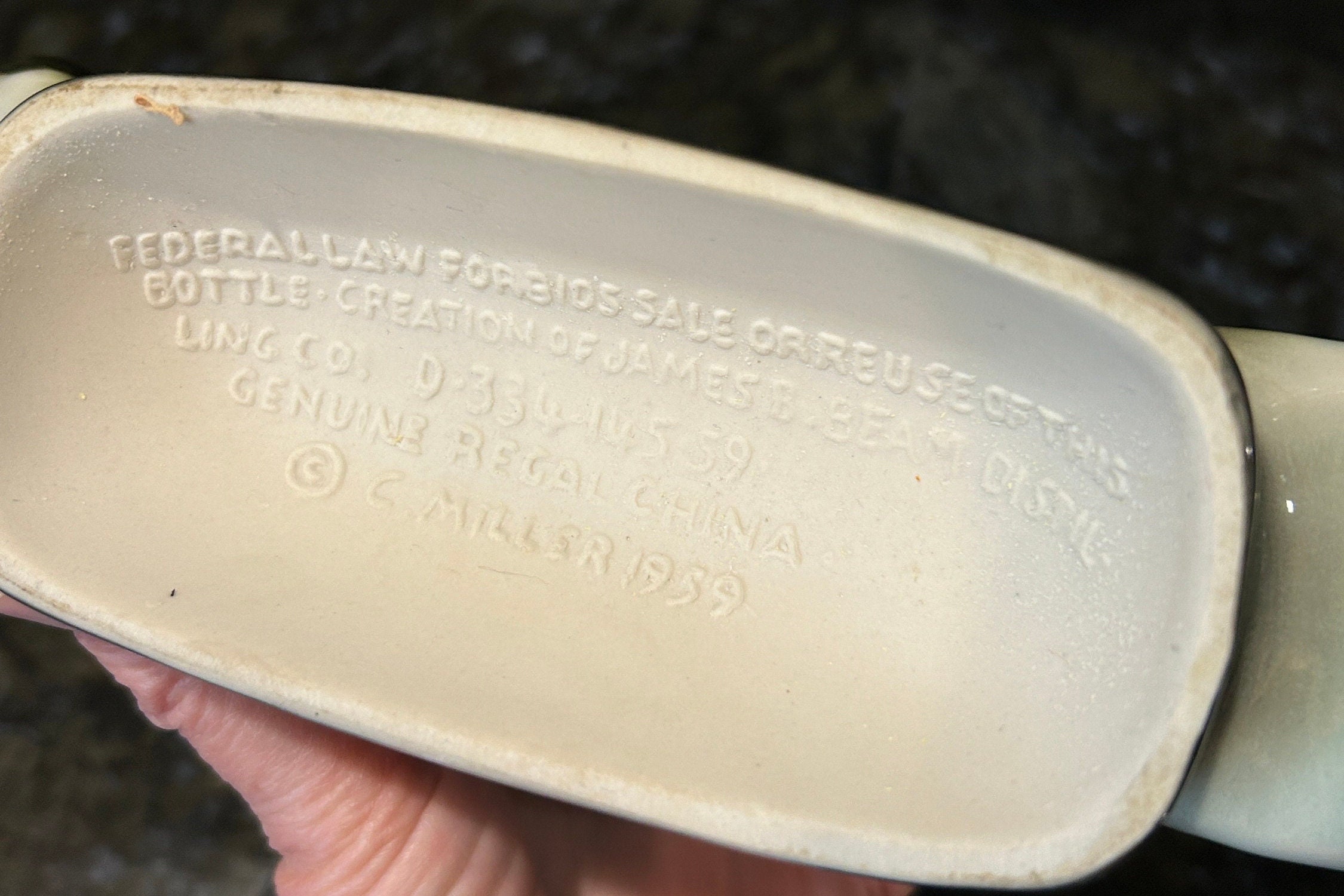 1959 Jim Beam Hawaii Whiskey Decanter Regal China,mid Century Decanter