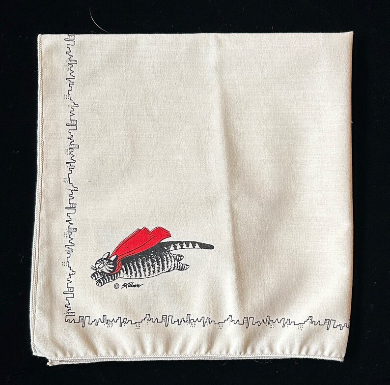 Vintage B Kliban Cat Cloth Napkins 4 Designs 18.5x17.5,cat Napkins