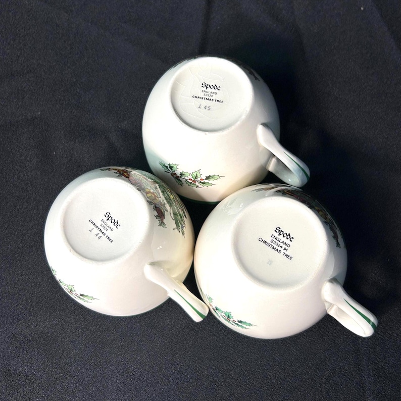 Spode Christmas Tree Cup and Saucer Set: Mixed Vintage Collection ...