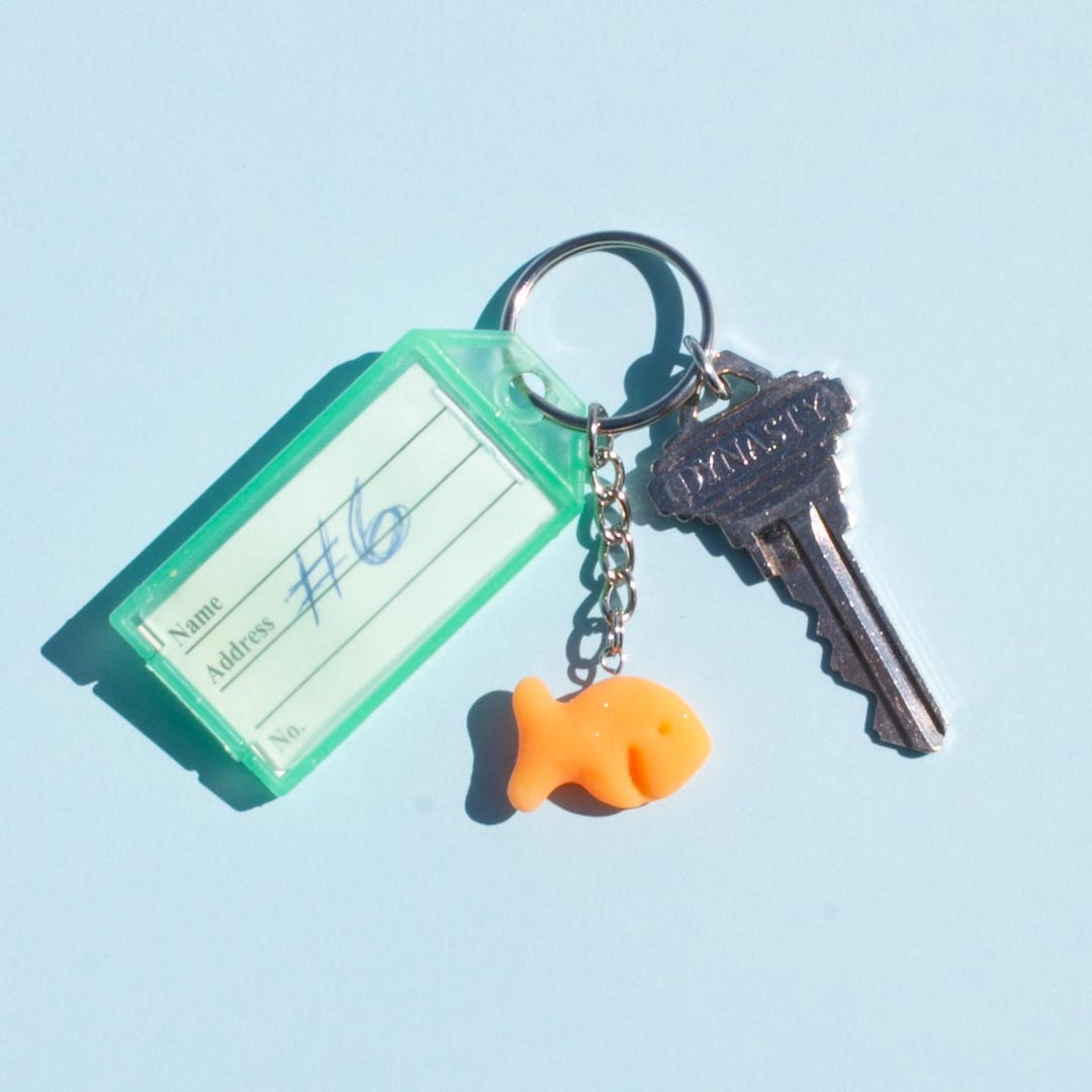 Fish Cracker Keychain, Gold Fish Bag Phone Charm - Etsy