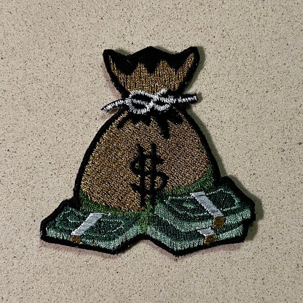 Money Bag Patch Etsy